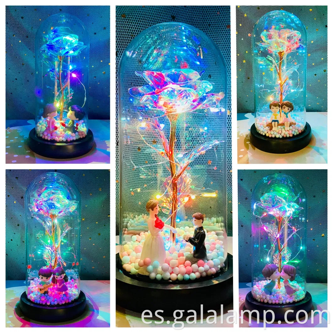 Galaxy Rose for Women, Glass Dome Rainbow Rose Eternal Rose Gift